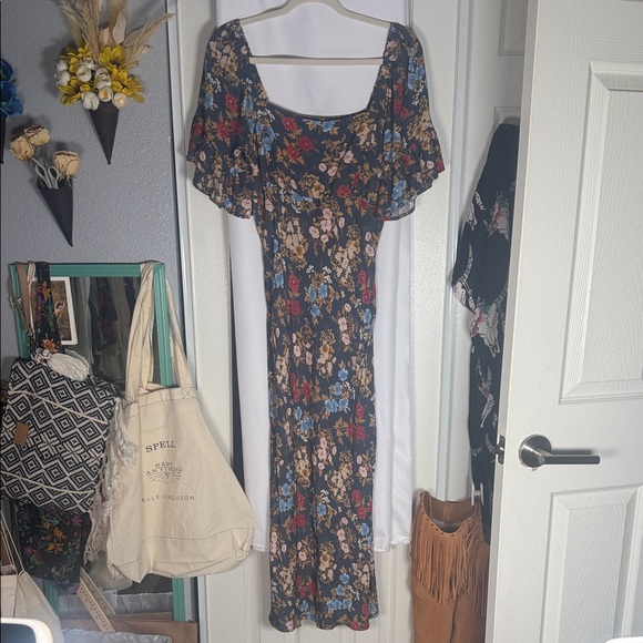 Spell Flora Midi Dress in Mystic Like New Size Medium - Picture 2 of 13
